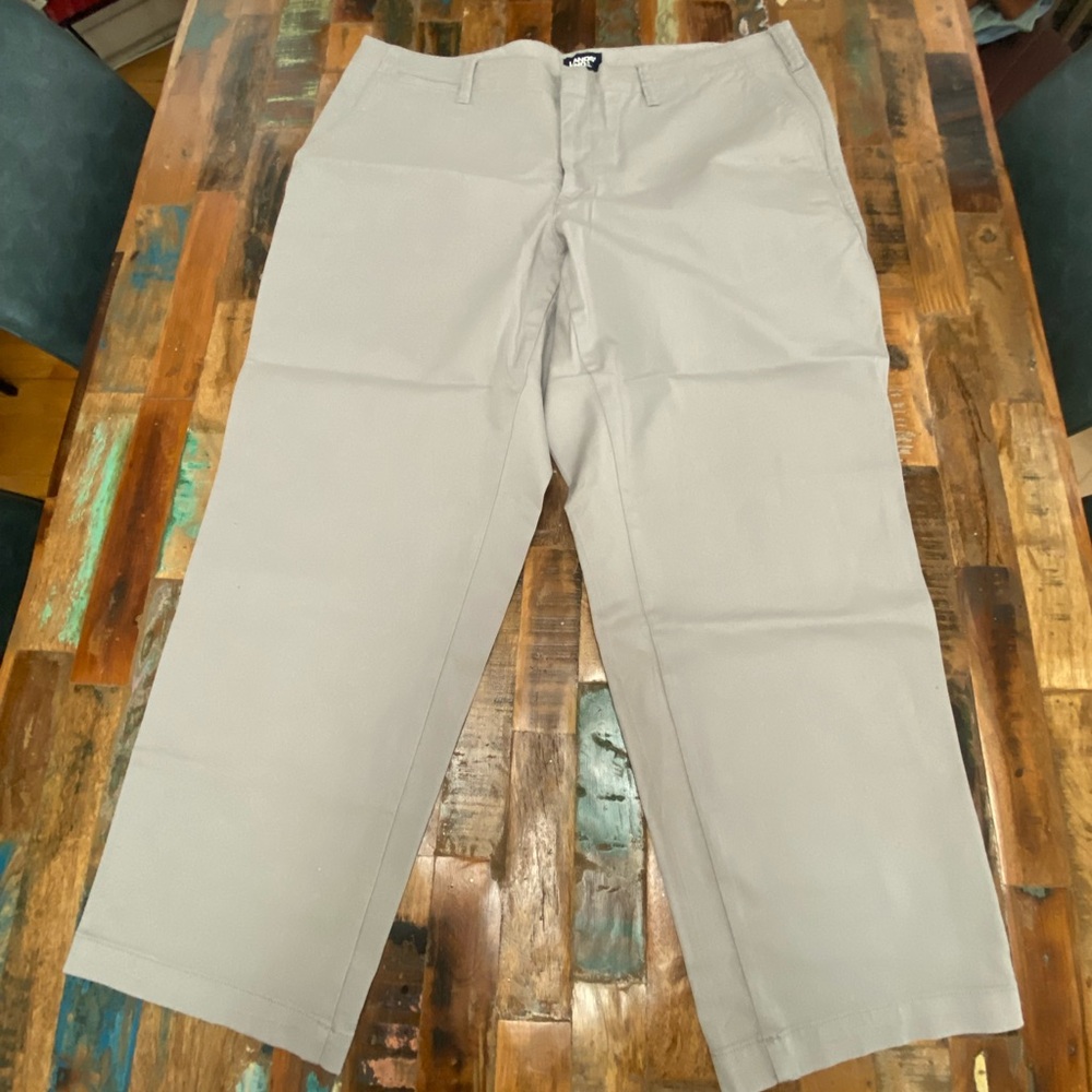 Lands' End Women’s Plus Size Mid Rise Classic Straight Leg Chino Ankle Pants